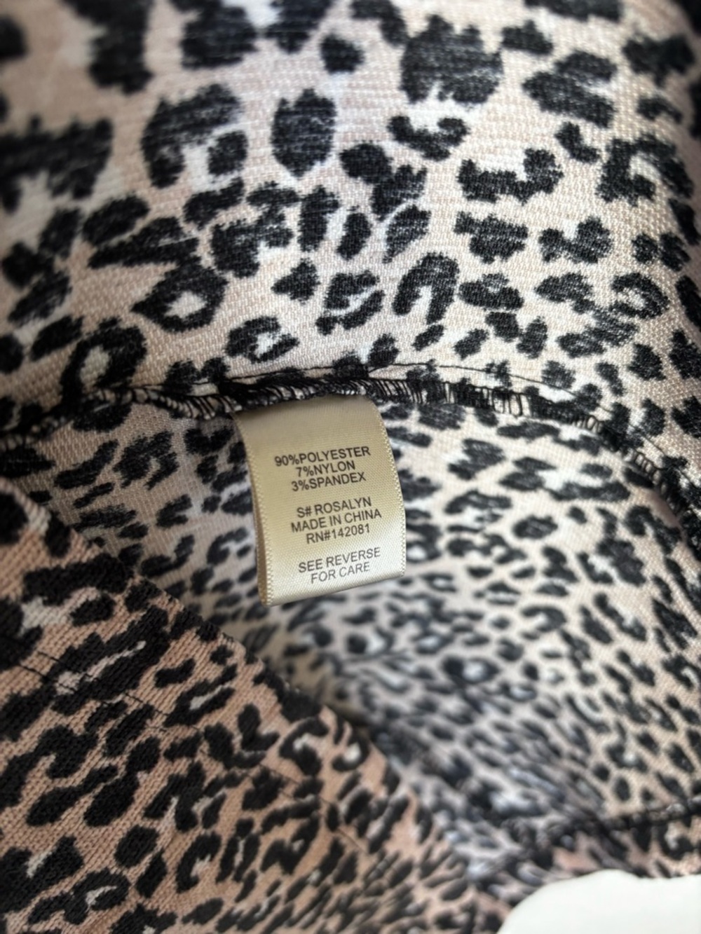 Altar'd State Cream and Black Leopard Print Dress - Picture 4 of 5